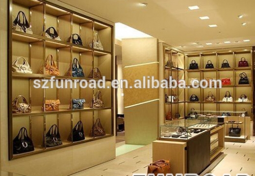 現代風格的豪華手袋鞋展示柜與玻璃柜，展柜定制